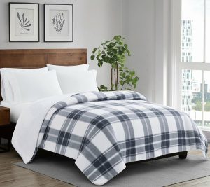 Throws & Blankets |   Cozy Teddy Plaid Twin/Twin Xl Blanket Throws & Blankets Blue