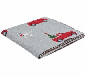 Throws & Blankets |   Dasher Throw Throws & Blankets Grey/Red