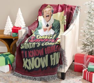 Throws & Blankets |   Elf Omg It’s Santa Woven Tapestry Throw Throws & Blankets Throws & Blankets