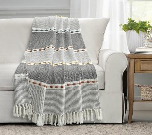 Throws & Blankets |   Fall Tasse L Throw Blanket Throws & Blankets Black Multi.