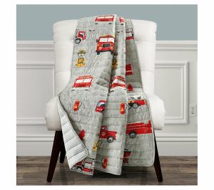 Throws & Blankets |   Fire Truck Throw Single 50X60 Throws & Blankets Red