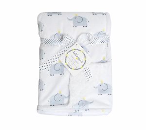 Throws & Blankets |   Hello Spud Elephant Plush Baby Blanket Throws & Blankets Grey