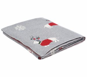 Throws & Blankets |   Holiday Snow Throw Throws & Blankets Red/White