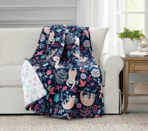 Throws & Blankets |   Hygge Sloth Throw By Throws & Blankets Navy