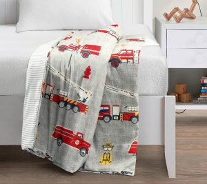 Throws & Blankets |   Make-A-Wish Fire Truck Rev. Red 2-Pc 40X60, 7Lbs Throws & Blankets Red