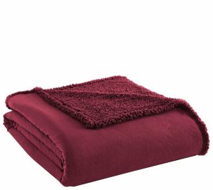 Throws & Blankets |   Micro Flannel Sherpa Full/Queen Blanket Throws & Blankets Amethyst