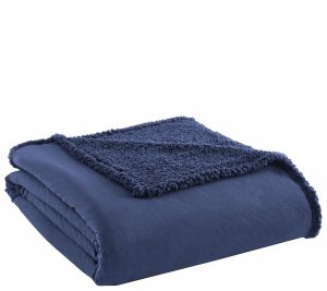 Throws & Blankets |   Micro Flannel Sherpa King Blanket Throws & Blankets Amethyst