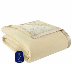 Throws & Blankets |   Micro Flannel Ultra Velvet Full Electri  Blanket Throws & Blankets Camel