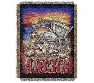 Throws & Blankets |   Nfl Home Field Advantage Woven Tapestry Throw B Lanket Throws & Blankets 49ers