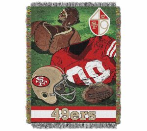 Throws & Blankets |   Nfl Vintage-Style Woven Tapestry Throw Blanket Throws & Blankets 49ers