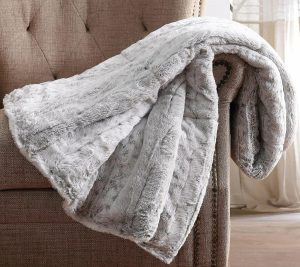 Throws & Blankets |   Ny Snow Leopard Faux Fur Throw With Gift Box Throws & Blankets Grey