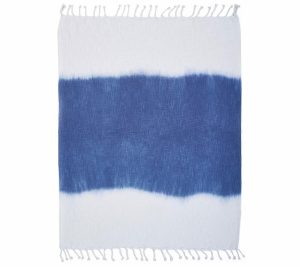 Throws & Blankets |   Ox Bay Trading & Supply Co. Shibori Slab Throwblanket Throws & Blankets Blue/White