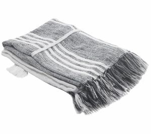 Throws & Blankets |   Ox Bay Vertical Striped And Textured Throw Blanket With Fringe Throws & Blankets Throws & Blankets