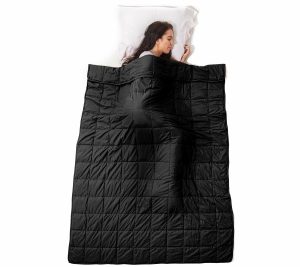 Throws & Blankets |   Quilted 41X60 10 Lb Cotton Weighted Throw Blanket Throws & Blankets Black