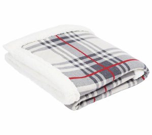 Throws & Blankets |   Ribbon Throw Throws & Blankets Grey/Red