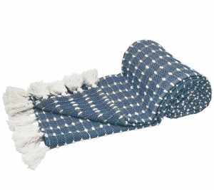 Throws & Blankets |   Riley Throw By Valerie Throws & Blankets Blue