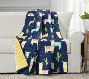 Throws & Blankets |   Southwest Llama Throw 50X60 Throws & Blankets Navy