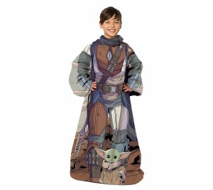 Throws & Blankets |   The  Group Mandalorian Kids Mando Throw W/ Sleeves Throws & Blankets Multi