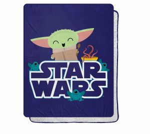 Throws & Blankets |   The  Group Mandalorian Snack Is The Way Sherpa Throw Throws & Blankets Multi