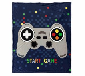 Throws & Blankets |   Video Games Sherpa Throw Throws & Blankets Navy