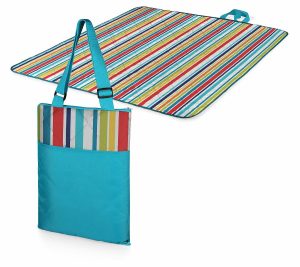 Throws & Blankets |   Vista Outdoor Picnic Blanket & Tote By Throws & Blankets Aqua Blue