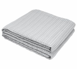 Throws & Blankets |   Waffle Gray King Blanket By Valerie Throws & Blankets Grey