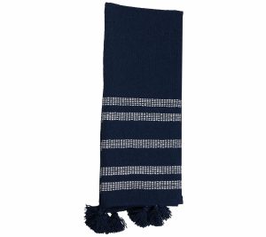 Throws & Blankets |   Striped Hand Woven 50X60" Throw Throws & Blankets Blue