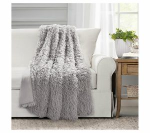 Throws & Blankets |   Emma Faux Fur Throw 50" X 60" Throws & Blankets Grey