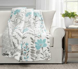 Throws & Blankets |   Aprile Throw 50" X 60" By Throws & Blankets Blue