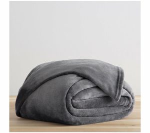 Throws & Blankets |   50" X 60" Polyester Fleece Blanket Throws & Blankets Gray