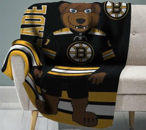 Throws & Blankets |   Nhl Boston Bruins Blades 60" X 80" Rachel Plushblanket Throws & Blankets Bruins