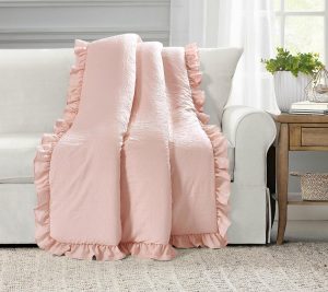 Throws & Blankets |   Reyna 50"X60" Throw By Throws & Blankets Blush