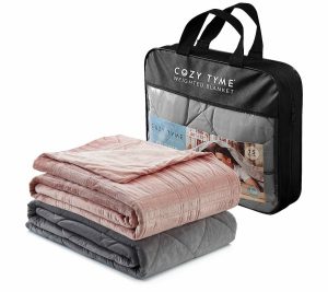 Throws & Blankets |   Yasmine 48"X72" 12 Lb. Weighted Blanket Throws & Blankets Blush