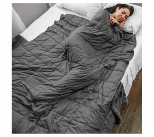 Throws & Blankets |   Quilted Throw Blanket, 48"X72",12Lbs Throws & Blankets Black