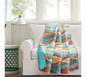 Throws & Blankets |   Hailey Watercolor Cotton Throw Single 50X60 Throws & Blankets Throws & Blankets