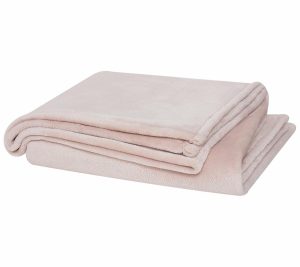 Throws & Blankets |   Solid Plush King Blanket Throws & Blankets Blush