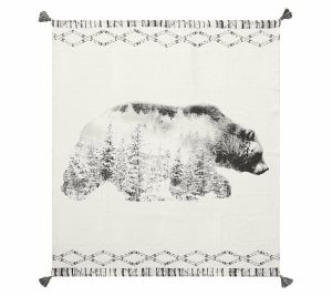 Throws & Blankets |   Bear Forest 50" X 60" Printed Throw Blanket By Valerie Throws & Blankets Throws & Blankets