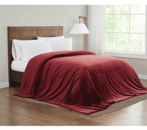 Throws & Blankets |   110"X120" Velvet Plush Family Blanket Throws & Blankets Cabernet