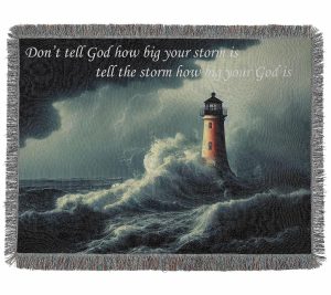 Throws & Blankets |   48" X 60" Woven Tapestry Throw With Inspirational Card Throws & Blankets Storm