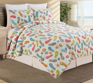 Bedspreads & Sets |   Flip Flop Life Full/Queen Quilt Set