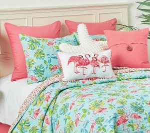 Bedspreads & Sets |   Flamingo Garden Tropical Theme Twin 2Pc Quilt Set By Valerie Bedspreads & Sets Bedspreads & Sets