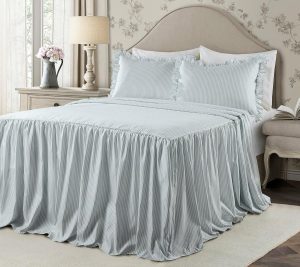 Bedspreads & Sets |   Ticking Stripe 3-Piece Full Bedspread Set By Bedspreads & Sets Bedspreads & Sets